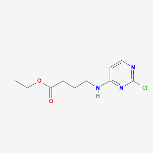 molecular formula C10H14ClN3O2 B1487871 Ethyl 4-[(2-chloropyrimidin-4-yl)amino]butanoate CAS No. 1340126-30-8