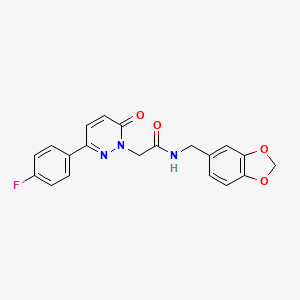 molecular formula C20H16FN3O4 B14878747 N-(1,3-benzodioxol-5-ylmethyl)-2-[3-(4-fluorophenyl)-6-oxopyridazin-1(6H)-yl]acetamide 