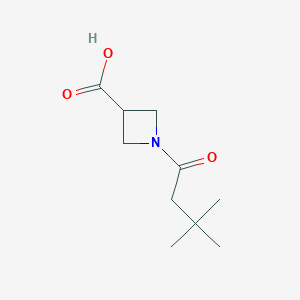 molecular formula C10H17NO3 B1487881 1-(3,3-Dimethylbutanoyl)azetidine-3-carboxylic acid CAS No. 1340026-76-7