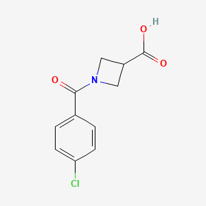 molecular formula C11H10ClNO3 B1487882 1-(4-Chlorobenzoyl)azetidine-3-carboxylic acid CAS No. 873087-26-4