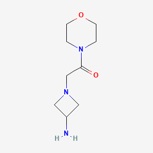 molecular formula C9H17N3O2 B1487884 2-(3-Aminoazetidin-1-yl)-1-(morpholin-4-yl)ethan-1-one CAS No. 1342220-32-9