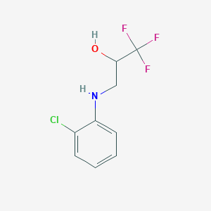 molecular formula C9H9ClF3NO B1487885 3-[(2-Chlorophenyl)amino]-1,1,1-trifluoropropan-2-ol CAS No. 1341845-91-7