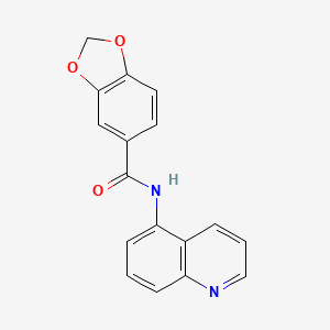 molecular formula C17H12N2O3 B14878854 N-(quinolin-5-yl)-1,3-benzodioxole-5-carboxamide 