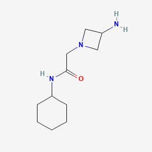 molecular formula C11H21N3O B1487890 2-(3-aminoazetidin-1-yl)-N-cyclohexylacetamide CAS No. 1339507-94-6