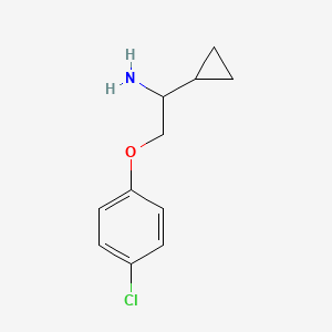 molecular formula C11H14ClNO B1487891 [2-(4-氯苯氧基)-1-环丙基乙基]胺 CAS No. 1342169-99-6
