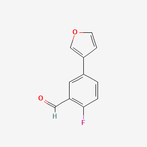 2-Fluoro-5-(furan-3-yl)benzaldehyde
