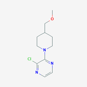 molecular formula C11H16ClN3O B1487893 2-Chloro-3-[4-(methoxymethyl)piperidin-1-yl]pyrazine CAS No. 1342251-23-3