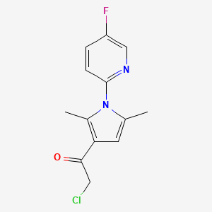 molecular formula C13H12ClFN2O B1487899 2-chloro-1-[1-(5-fluoropyridin-2-yl)-2,5-dimethyl-1H-pyrrol-3-yl]ethan-1-one CAS No. 1482965-26-3