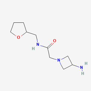 molecular formula C10H19N3O2 B1487910 2-(3-aminoazetidin-1-yl)-N-[(oxolan-2-yl)methyl]acetamide CAS No. 1496113-80-4