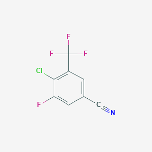 molecular formula C8H2ClF4N B1487911 4-Chloro-3-fluoro-5-(trifluoromethyl)benzonitrile CAS No. 1046447-04-4