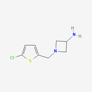 molecular formula C8H11ClN2S B1487912 1-[(5-Chlorothiophen-2-yl)methyl]azetidin-3-amine CAS No. 1467856-28-5