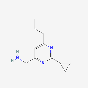 molecular formula C11H17N3 B14879125 (2-Cyclopropyl-6-propylpyrimidin-4-yl)methanamine 
