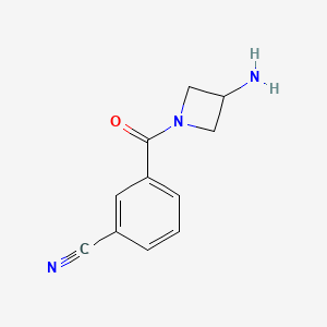 molecular formula C11H11N3O B1487913 3-(3-Aminoazetidine-1-carbonyl)benzonitrile CAS No. 1482702-91-9