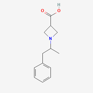 molecular formula C13H17NO2 B1487914 1-(1-Phenylpropan-2-yl)azetidine-3-carboxylic acid CAS No. 1477946-33-0