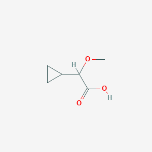 molecular formula C6H10O3 B1487916 2-Cyclopropyl-2-methoxyacetic acid CAS No. 1492471-96-1