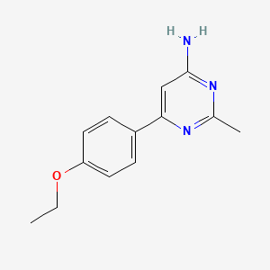 molecular formula C13H15N3O B1487926 6-(4-Ethoxyphenyl)-2-methylpyrimidin-4-amine CAS No. 1368995-70-3