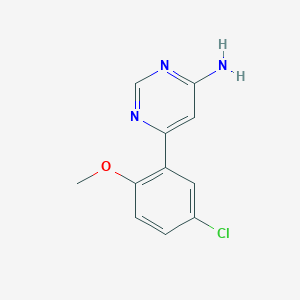 molecular formula C11H10ClN3O B1487934 6-(5-氯-2-甲氧基苯基)嘧啶-4-胺 CAS No. 1369020-39-2