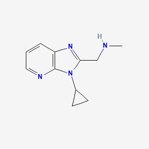 molecular formula C11H14N4 B1487938 1-(3-cyclopropyl-3H-imidazo[4,5-b]pyridin-2-yl)-N-methylmethanamine CAS No. 1368891-34-2