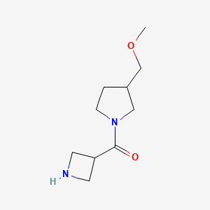 molecular formula C10H18N2O2 B1487940 1-(Azetidine-3-carbonyl)-3-(methoxymethyl)pyrrolidine CAS No. 1494802-48-0