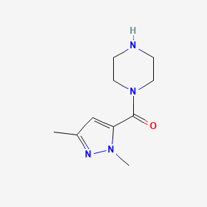 molecular formula C10H16N4O B1487942 1-(1,3-二甲基-1H-吡唑-5-羰基)哌嗪 CAS No. 1314162-19-0