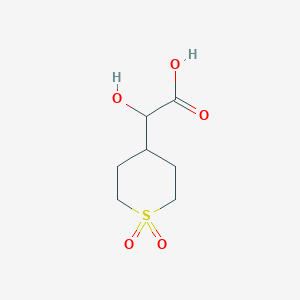 molecular formula C7H12O5S B1487943 2-(1,1-Dioxo-1lambda6-thian-4-yl)-2-hydroxyacetic acid CAS No. 1369320-59-1