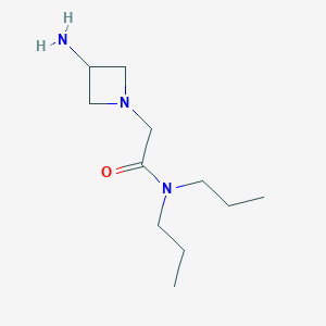 molecular formula C11H23N3O B1487945 2-(3-氨基氮杂环丁-1-基)-N,N-二丙基乙酰胺 CAS No. 1484330-25-7
