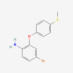 molecular formula C13H12BrNOS B1487948 4-Bromo-2-(4-methylsulfanylphenoxy)-phenylamine CAS No. 1495721-52-2