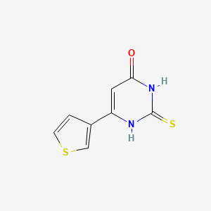molecular formula C8H6N2OS2 B1487955 6-(thiophen-3-yl)-2-thioxo-2,3-dihydropyrimidin-4(1H)-one CAS No. 1432103-84-8