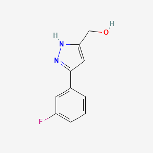 molecular formula C10H9FN2O B1487961 (3-(3-fluorophenyl)-1H-pyrazol-5-yl)methanol CAS No. 2089705-54-2