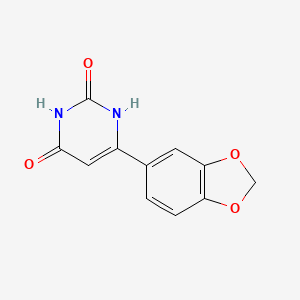 molecular formula C11H8N2O4 B1487962 6-(苯并[d][1,3]二氧杂环-5-基)嘧啶-2,4(1H,3H)-二酮 CAS No. 1369012-78-1