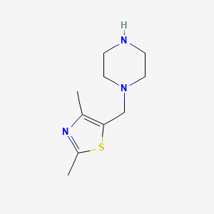molecular formula C10H17N3S B1487963 1-[(2,4-Dimethyl-1,3-thiazol-5-yl)methyl]piperazine CAS No. 1226147-44-9