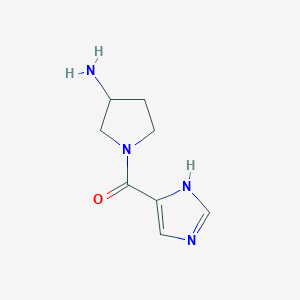 molecular formula C8H12N4O B1487964 (3-aminopyrrolidin-1-yl)(1H-imidazol-5-yl)methanone CAS No. 1933671-90-9