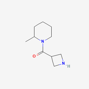 molecular formula C10H18N2O B1487965 1-(Azetidine-3-carbonyl)-2-methylpiperidine CAS No. 1479650-47-9
