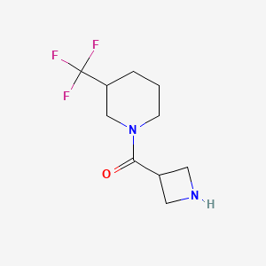 molecular formula C10H15F3N2O B1487967 1-(Azetidine-3-carbonyl)-3-(trifluoromethyl)piperidine CAS No. 1484866-97-8