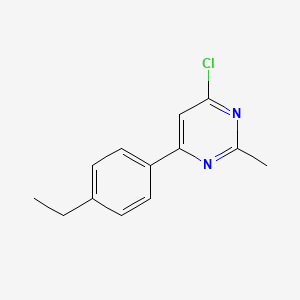 molecular formula C13H13ClN2 B1487970 4-Chloro-6-(4-ethylphenyl)-2-methylpyrimidine CAS No. 1462840-10-3