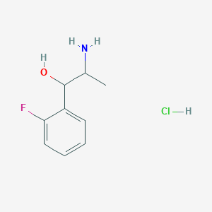molecular formula C9H13ClFNO B1487974 盐酸2-氨基-1-(2-氟苯基)丙醇 CAS No. 389-30-0