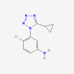 4-chloro-3-(5-cyclopropyl-1H-1,2,3,4-tetrazol-1-yl)aniline