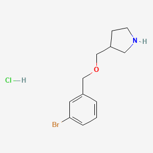molecular formula C12H17BrClNO B1487981 3-(((3-Bromobenzyl)oxy)methyl)pyrrolidine hydrochloride CAS No. 1220038-14-1