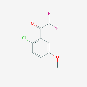 molecular formula C9H7ClF2O2 B14879833 1-(2-Chloro-5-methoxyphenyl)-2,2-difluoroethanone 