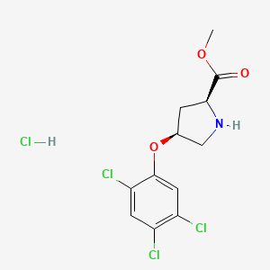 molecular formula C12H13Cl4NO3 B1487988 盐酸(2S,4S)-4-(2,4,5-三氯苯氧基)-2-吡咯烷甲酸甲酯 CAS No. 1354488-48-4