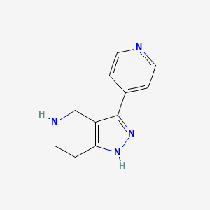 B1487990 3-(pyridin-4-yl)-4,5,6,7-tetrahydro-1H-pyrazolo[4,3-c]pyridine CAS No. 777013-18-0