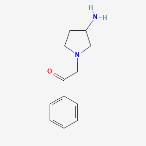 molecular formula C12H16N2O B1487991 2-(3-Aminopyrrolidin-1-yl)-1-phenylethan-1-one CAS No. 1249700-38-6
