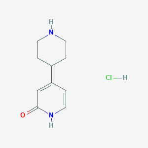 molecular formula C10H15ClN2O B14879911 4-(Piperidin-4-yl)pyridin-2-ol hydrochloride 