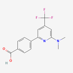 molecular formula C15H13F3N2O2 B1488004 4-(6-Dimethylamino-4-trifluoromethyl-pyridin-2-yl)-benzoic acid CAS No. 1208081-55-3
