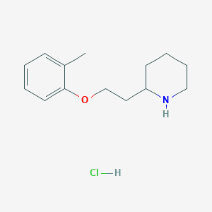 molecular formula C14H22ClNO B1488007 2-[2-(2-Methylphenoxy)ethyl]piperidine hydrochloride CAS No. 1219960-76-5