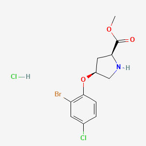 Methyl (2S,4S)-4-(2-bromo-4-chlorophenoxy)-2-pyrrolidinecarboxylate hydrochloride