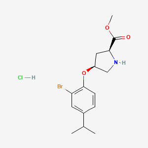 Methyl (2S,4S)-4-(2-bromo-4-isopropylphenoxy)-2-pyrrolidinecarboxylate hydrochloride