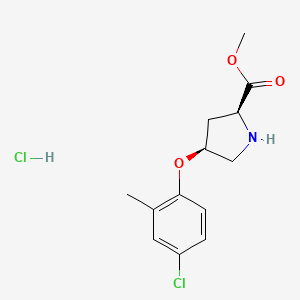 molecular formula C13H17Cl2NO3 B1488018 Methyl (2S,4S)-4-(4-chloro-2-methylphenoxy)-2-pyrrolidinecarboxylate hydrochloride CAS No. 1354484-83-5