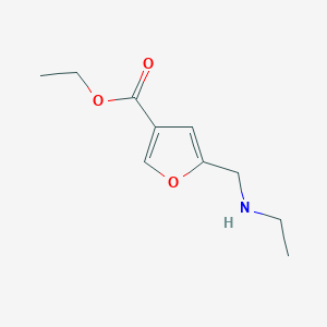molecular formula C10H15NO3 B1488024 Ethyl 5-((ethylamino)methyl)furan-3-carboxylate CAS No. 1211570-72-7