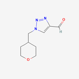 molecular formula C9H13N3O2 B1488026 1-[(oxan-4-yl)methyl]-1H-1,2,3-triazole-4-carbaldehyde CAS No. 1479358-14-9
